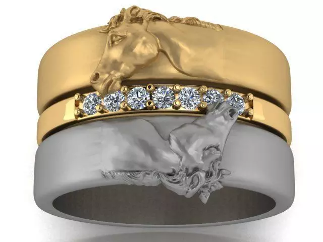 Horse ring 3D print model_0