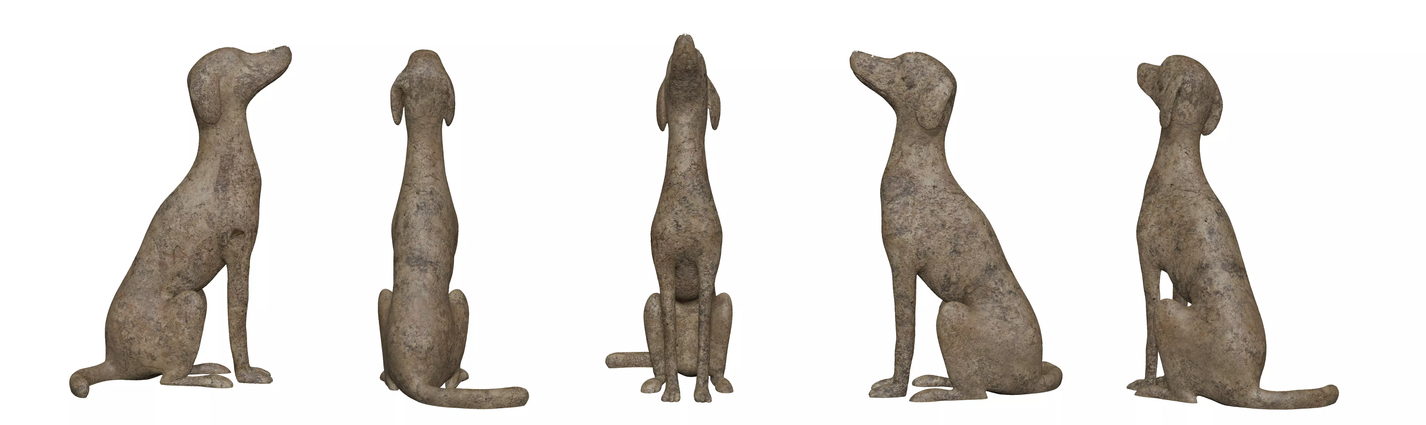 001319 statue of a dog 3dp 3D print model_0