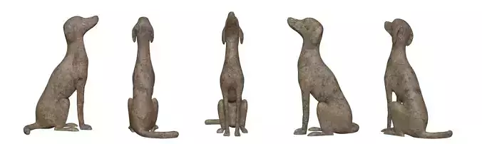 001319 statue of a dog 3dp 3D print model 001319 statue of a dog 3dp 3D print model