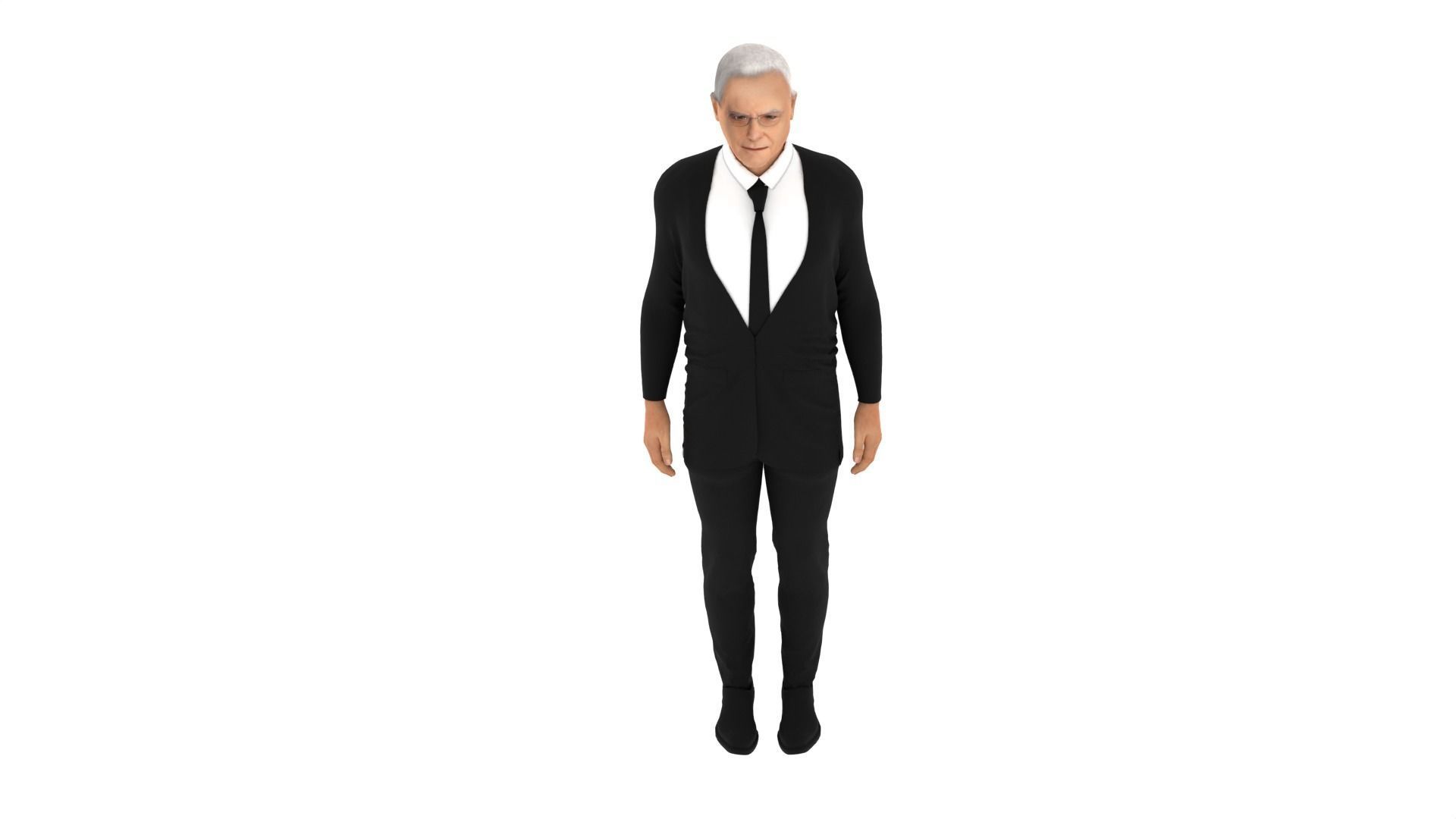 Sergio Mattarella - President of Italy Low-poly 3D model_6