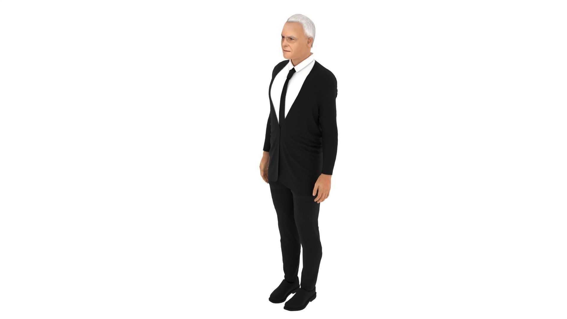 Sergio Mattarella - President of Italy Low-poly 3D model_3