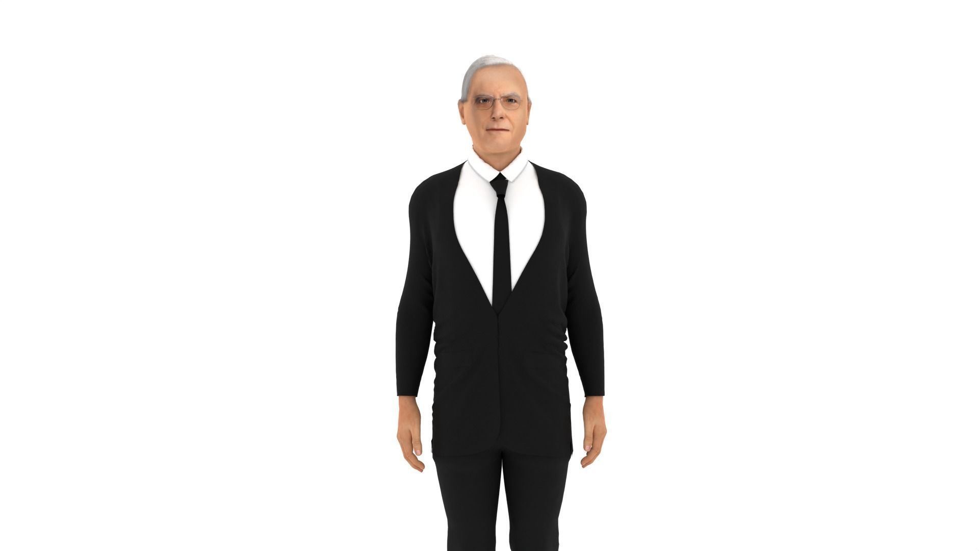 Sergio Mattarella - President of Italy Low-poly 3D model_1