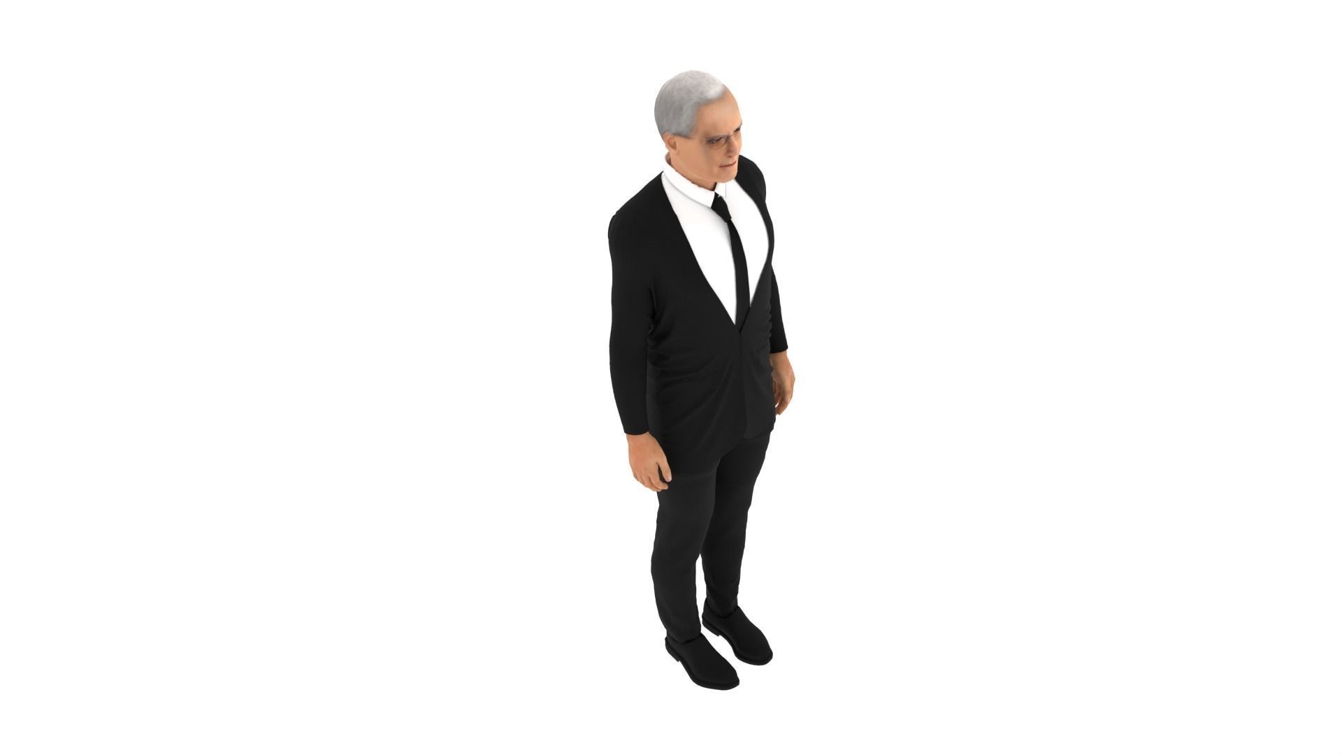 Sergio Mattarella - President of Italy Low-poly 3D model_7