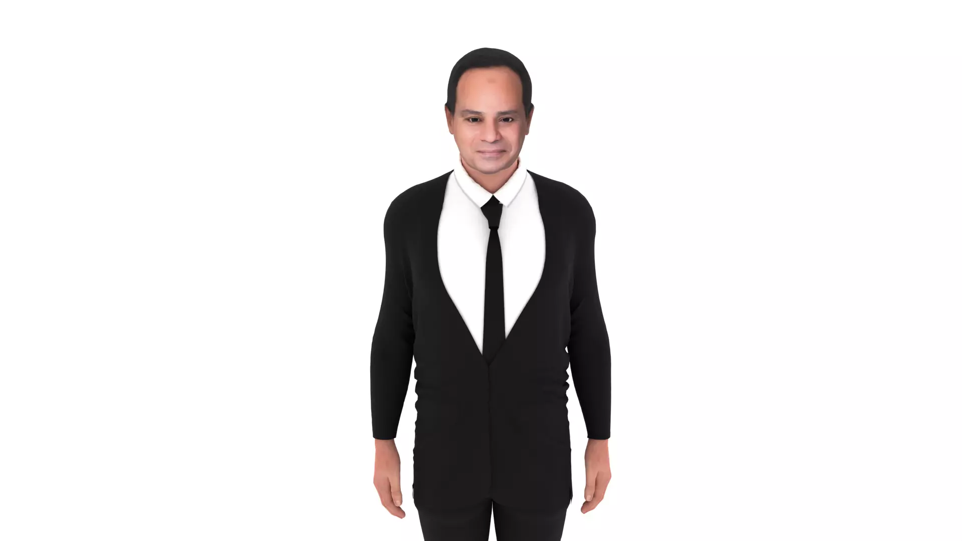 Abdulfettah es-Sisi Low-poly 3D model