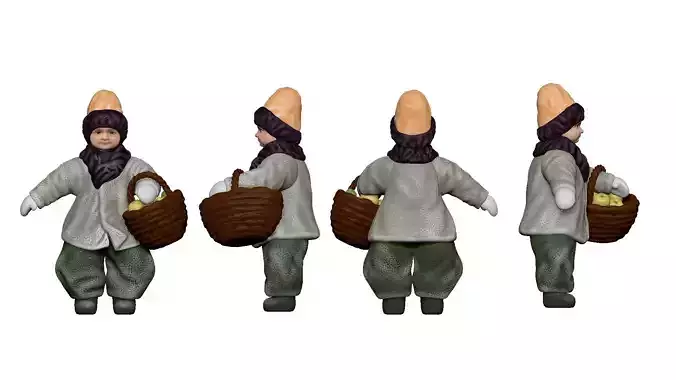 001342 big kid in big gray sweater with a back of apples