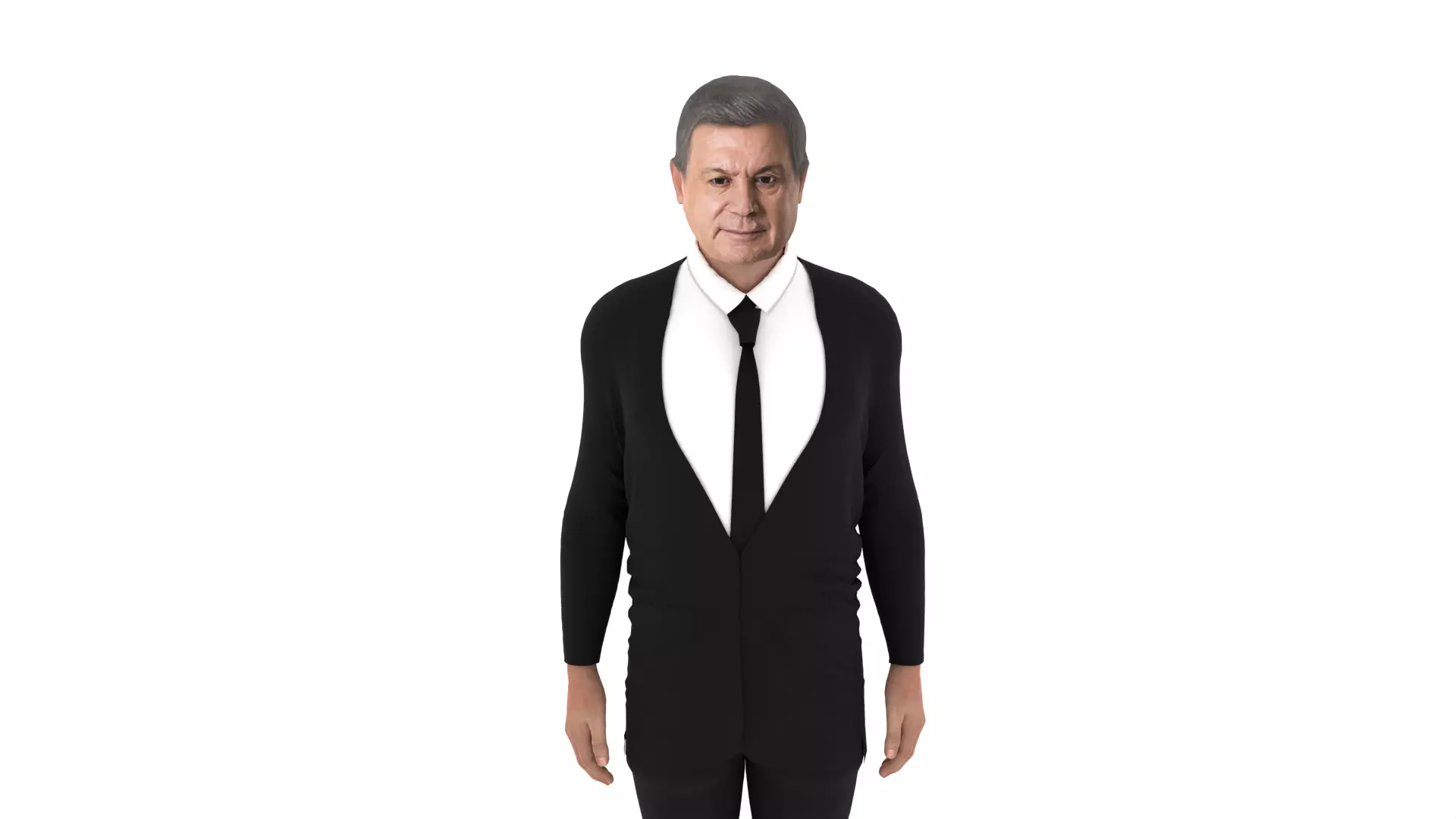 Sevket Mirziyoyev - President of Uzbekistan Low-poly 3D model
