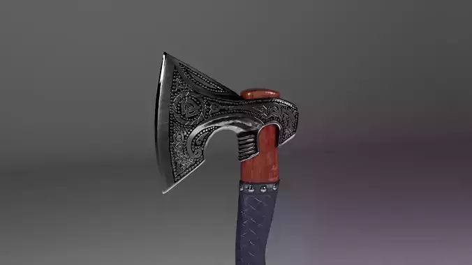 Battle Axe Low-poly 3D model