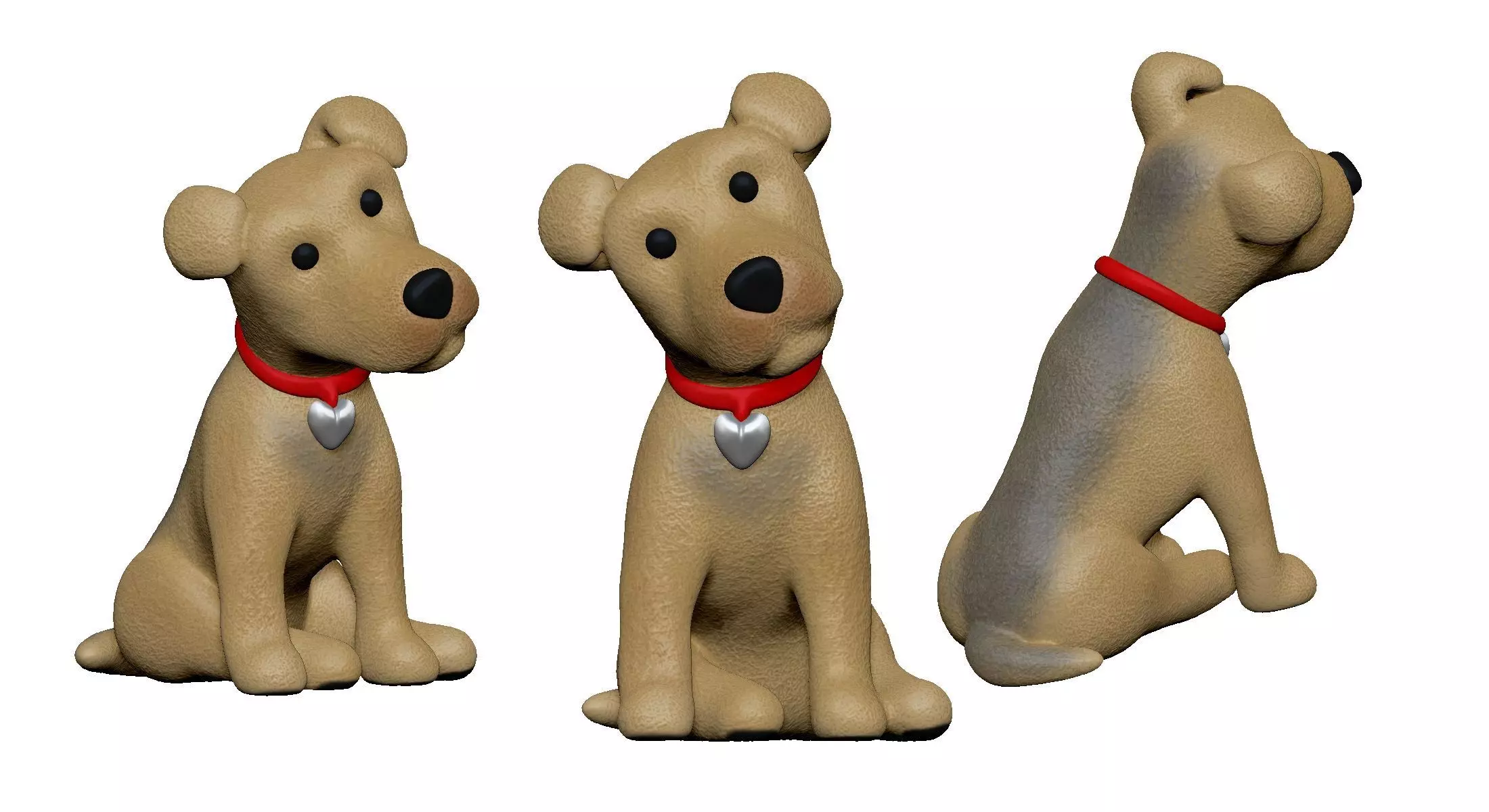 001364 cute puppy 3D print model_0