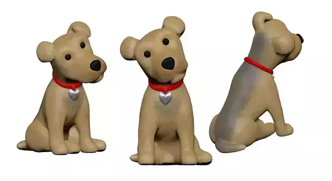 001364 cute puppy 3dp 3D print model 001364 cute puppy 3dp 3D print model