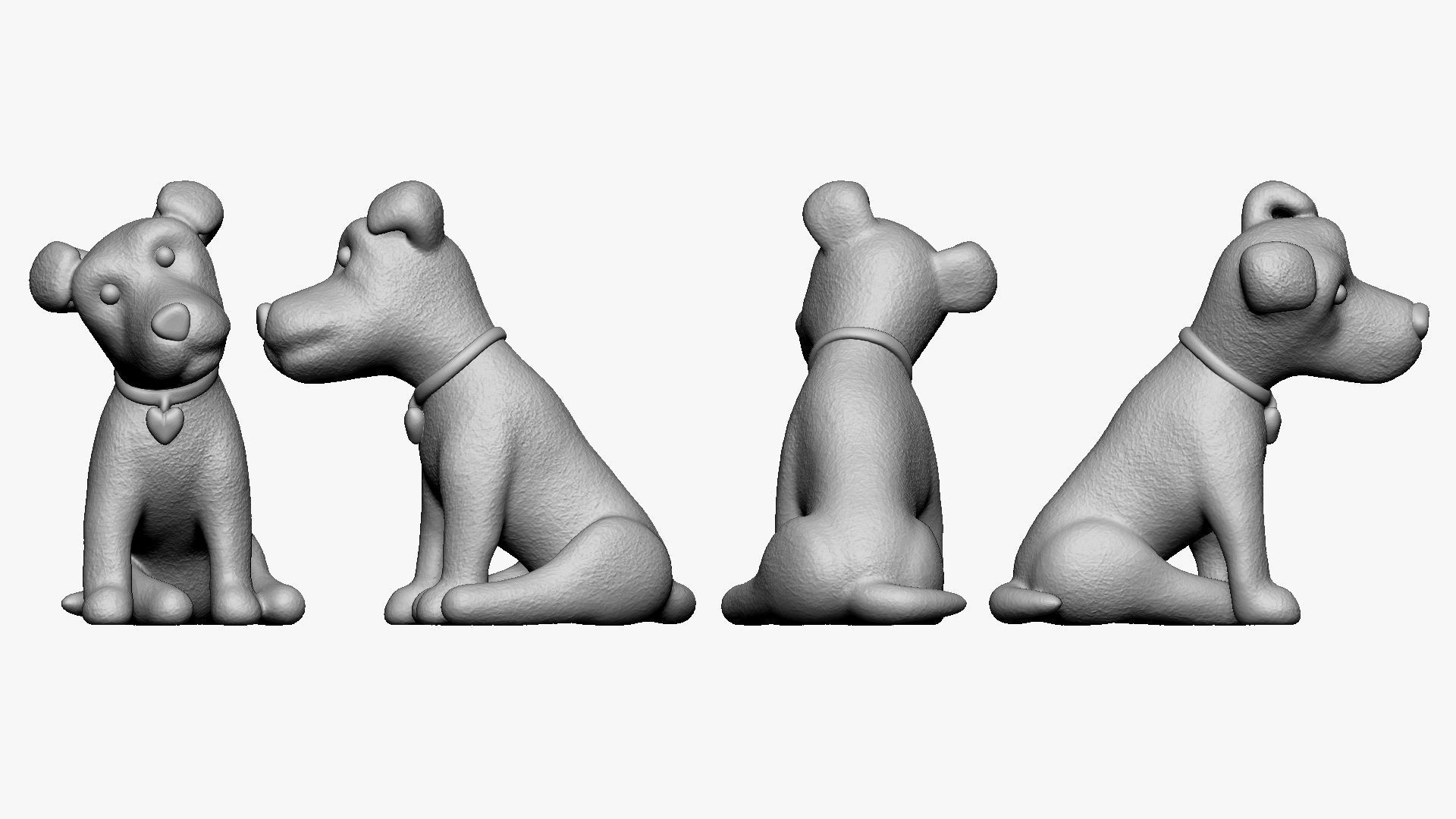 001364 cute puppy 3dp 3D print model_1