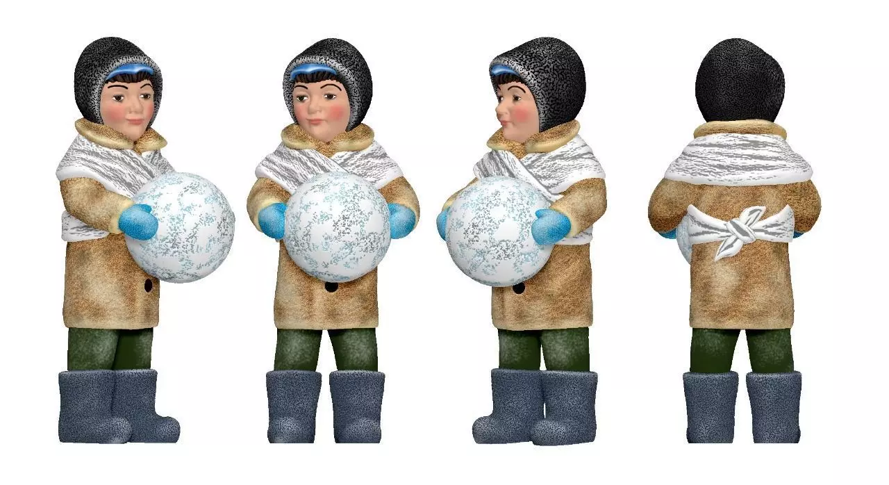 001365 serious kid with a big snowball 3dp 3D print model_0