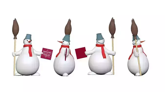 001368 cartoon snowman 3dp 3D print model 001368 cartoon snowman 3dp 3D print model