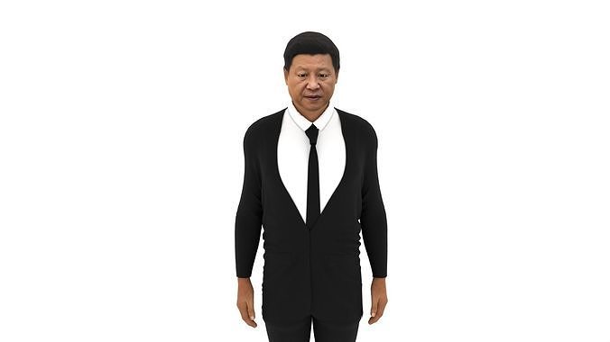 Xi Jinping - President of China Low-poly 3D model