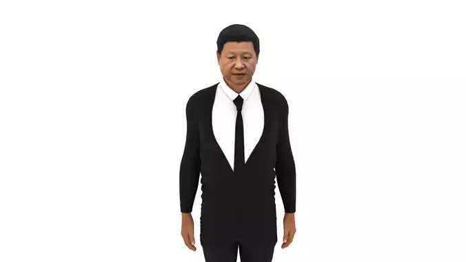 Xi Jinping - President of China Low-poly 3D model