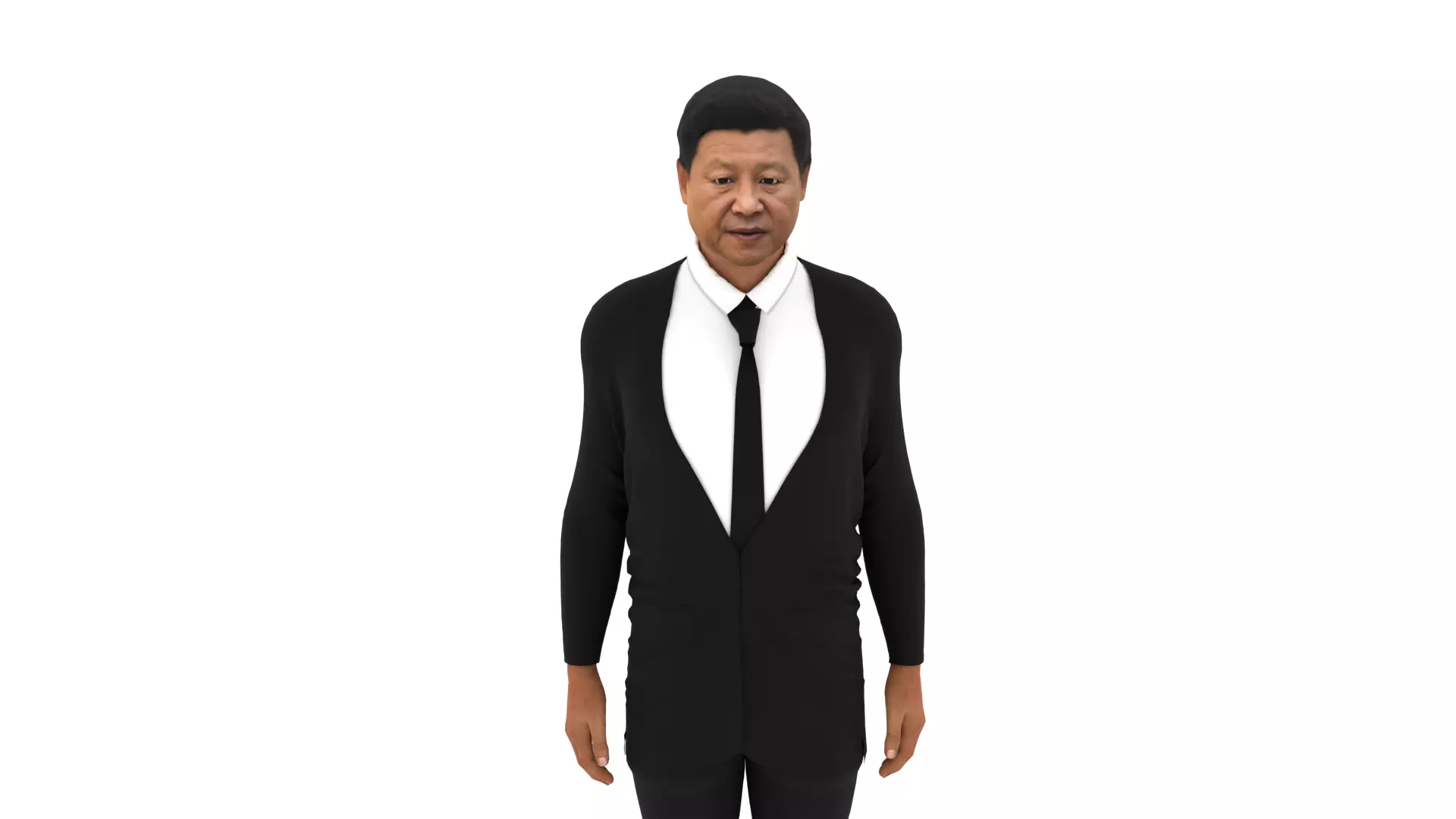 Xi Jinping - President of China Low-poly 3D model_0