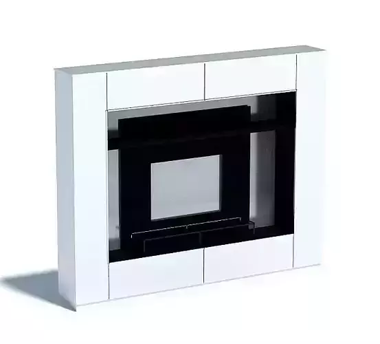 Black And White Marble Electric Fireplace