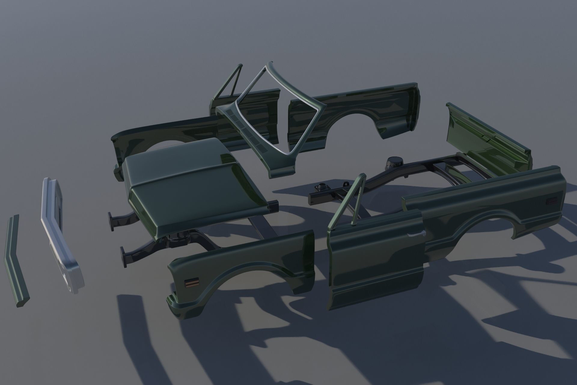 Chevrolet BLazer 1970 3D print model_14