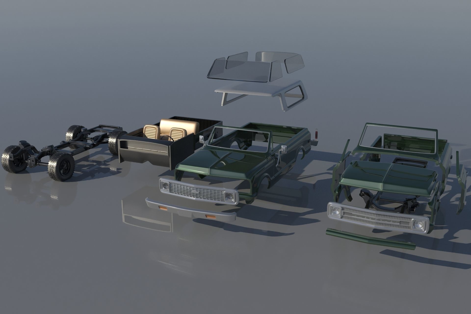 Chevrolet BLazer 1970 3D print model_16