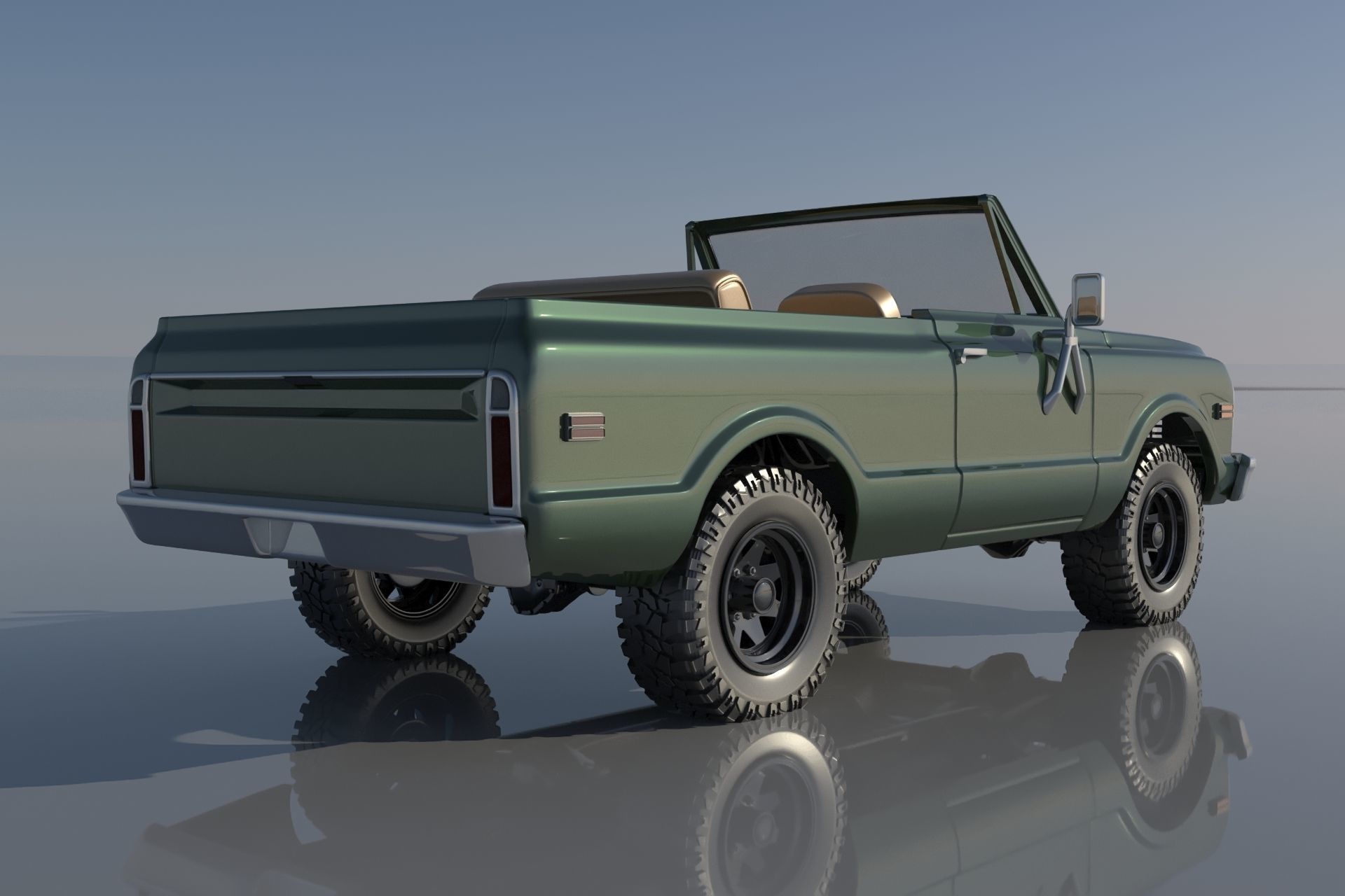 Chevrolet BLazer 1970 3D print model_11