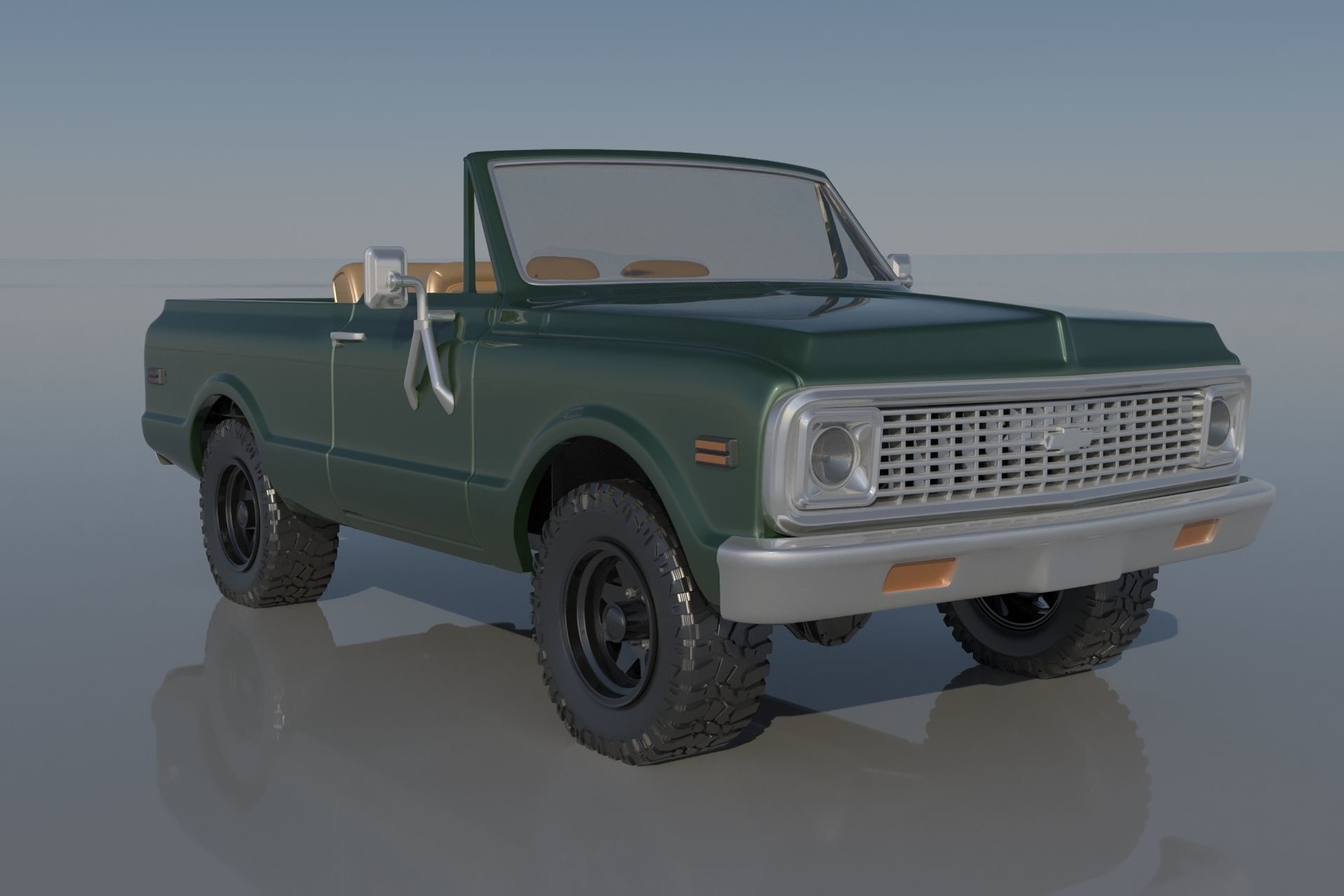 Chevrolet BLazer 1970 3D print model_7