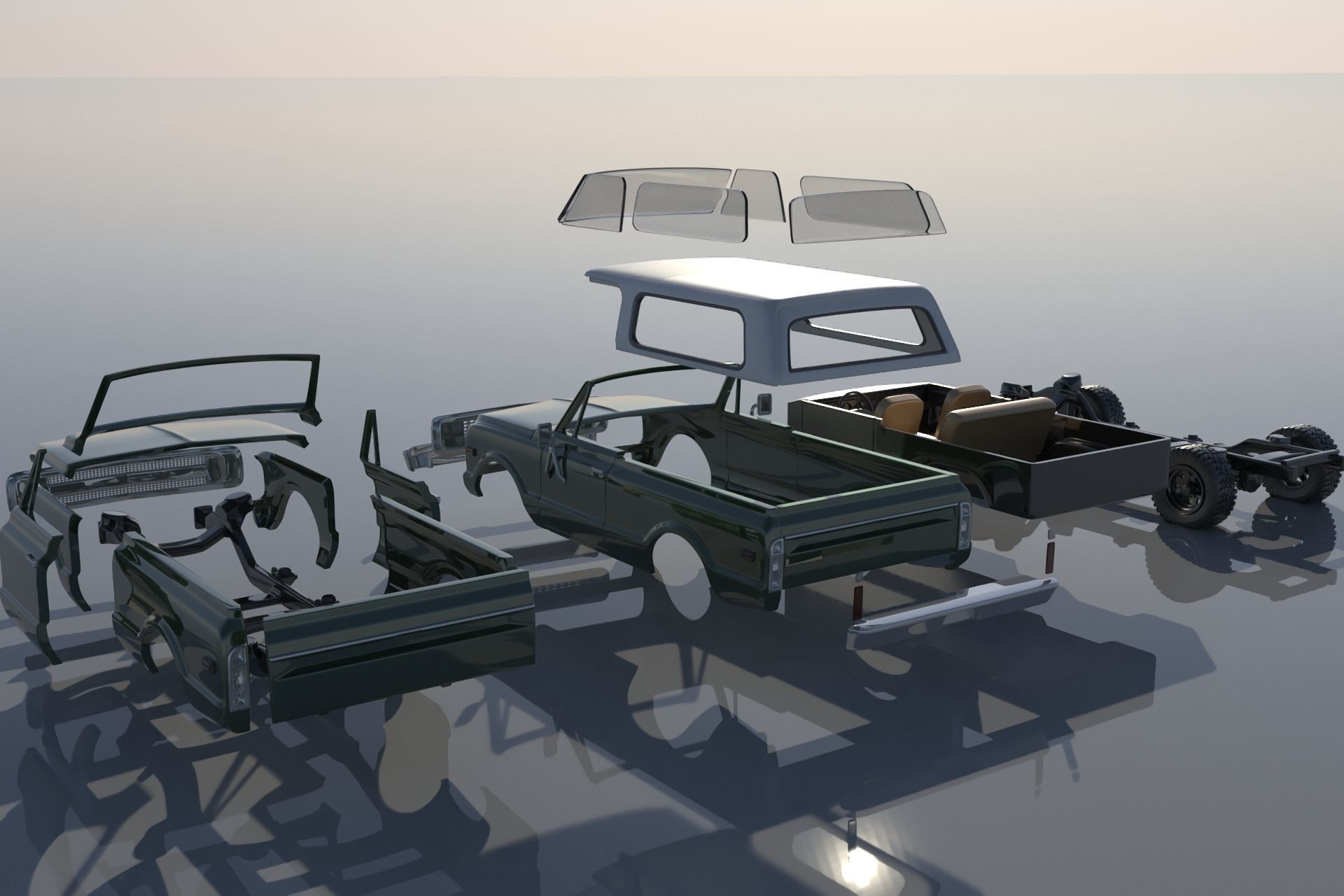 Chevrolet BLazer 1970 3D print model_18