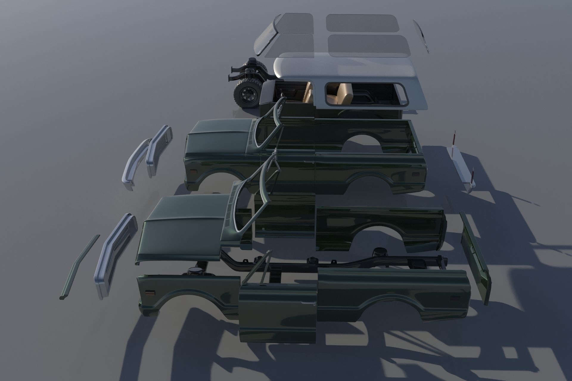 Chevrolet BLazer 1970 3D print model_17
