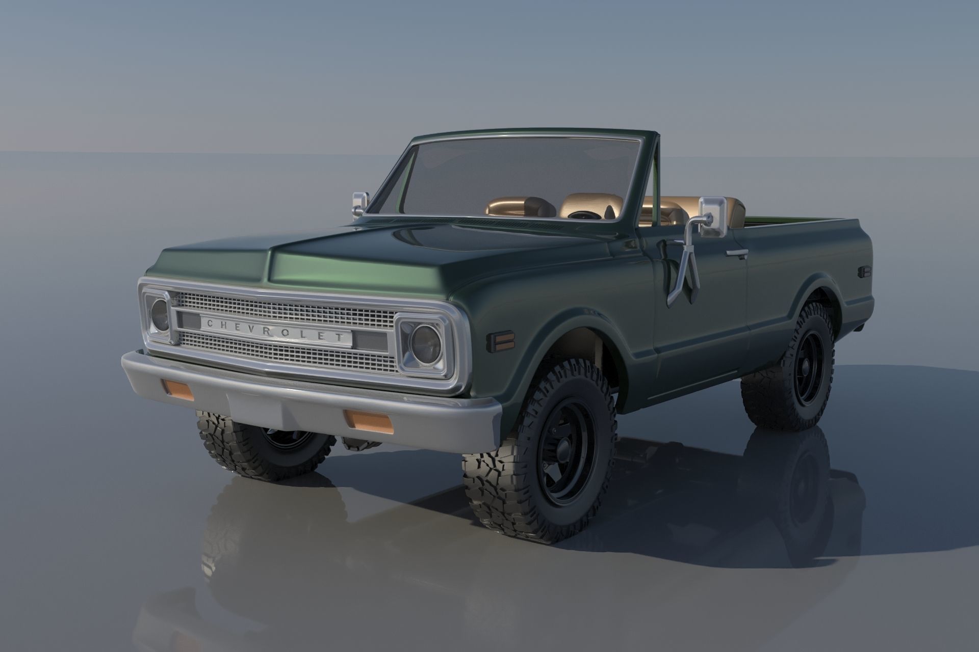 Chevrolet BLazer 1970 3D print model_1