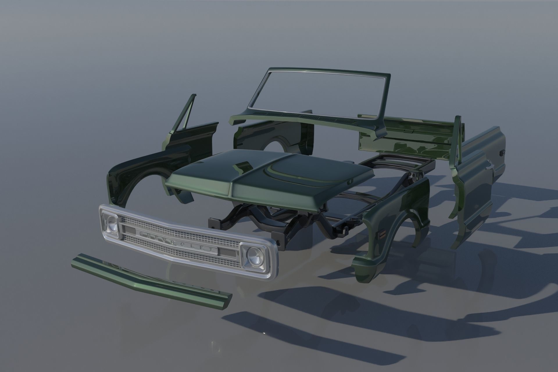 Chevrolet BLazer 1970 3D print model_13
