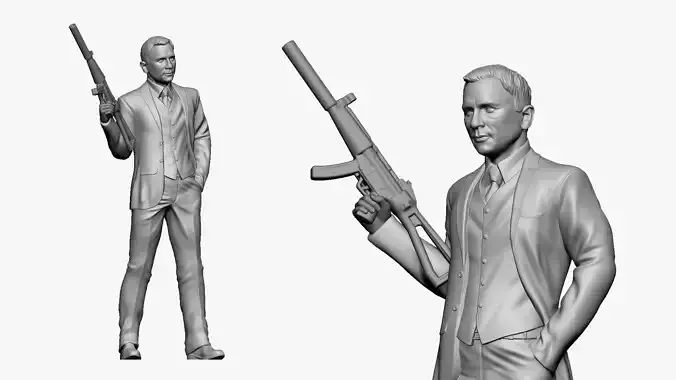 001509 agent 007 3dp 3D print model