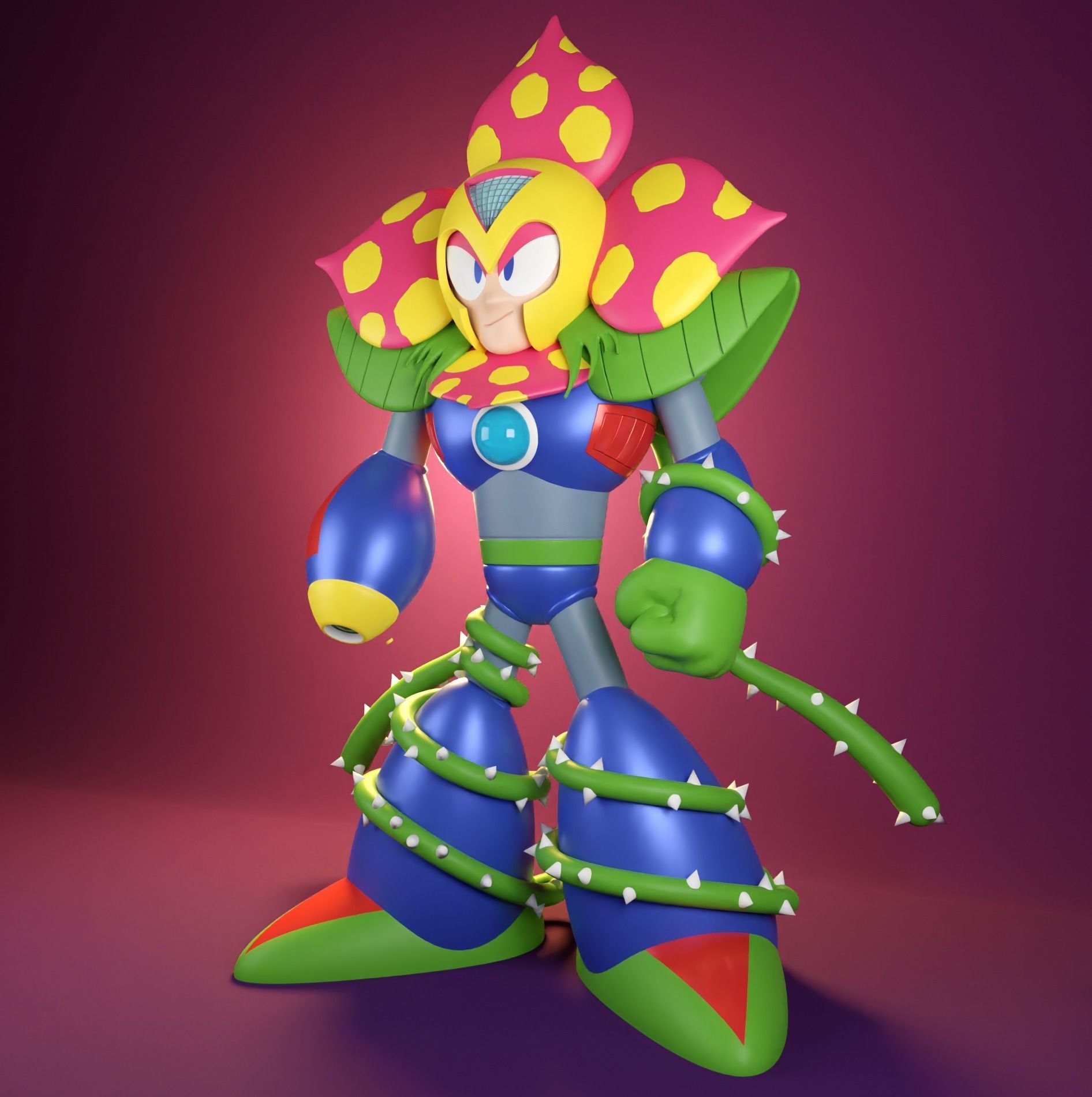 PlantMan Rockman MegaMan 3D model 3D model | CGTrader