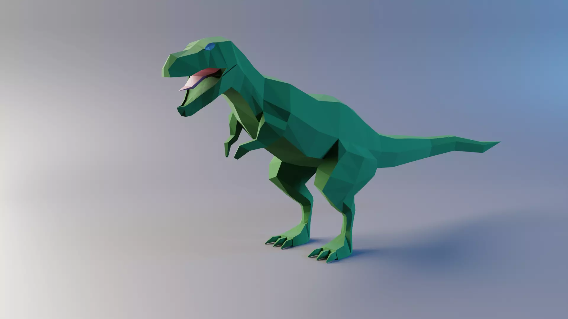Low Poly Dinosaur t - rex Low-poly 3D model_0