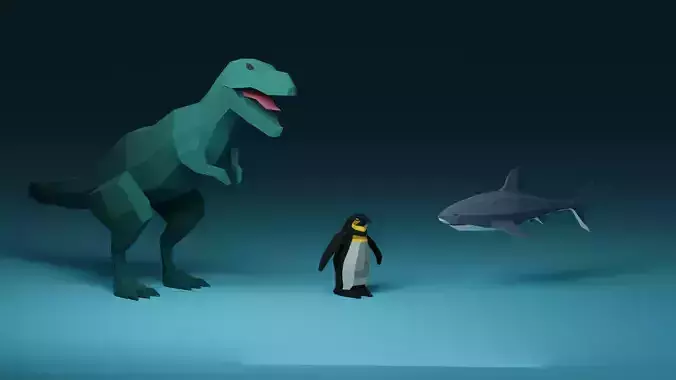 Low Poly Animal Pack 3D Model Collection