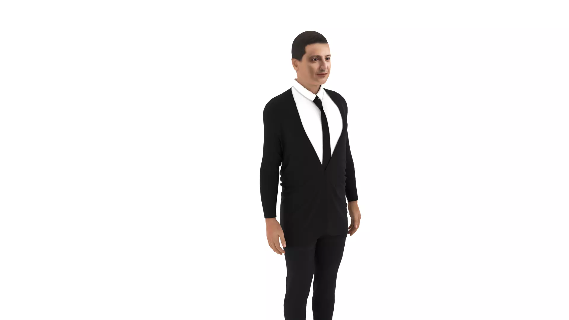 Volodimir Zelenski - President of Ukraine Low-poly 3D model