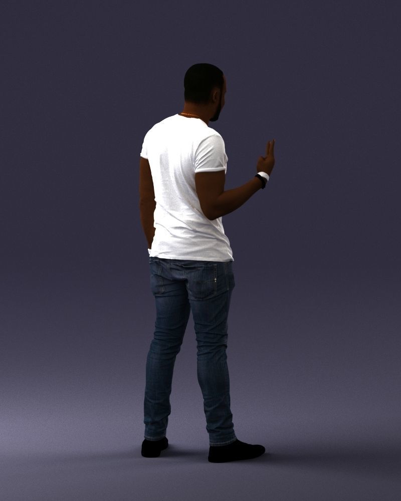 000177 Man Making Peace Sign 0902 3dp 3D print model_15