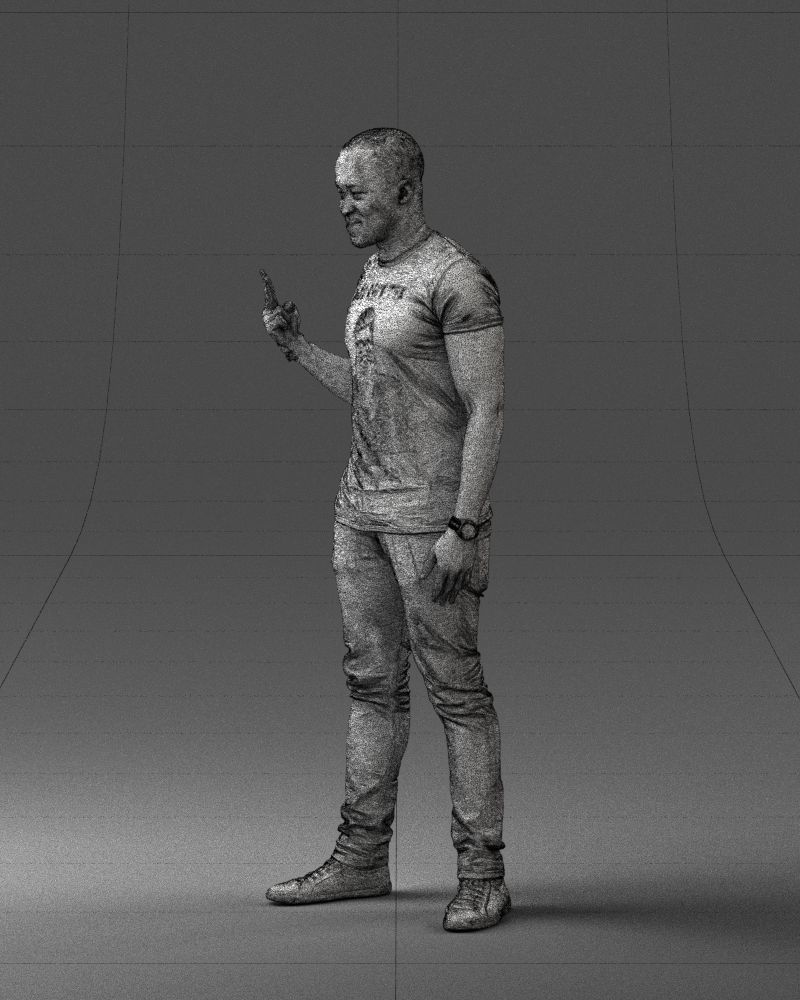 000177 Man Making Peace Sign 0902 3dp 3D print model_29