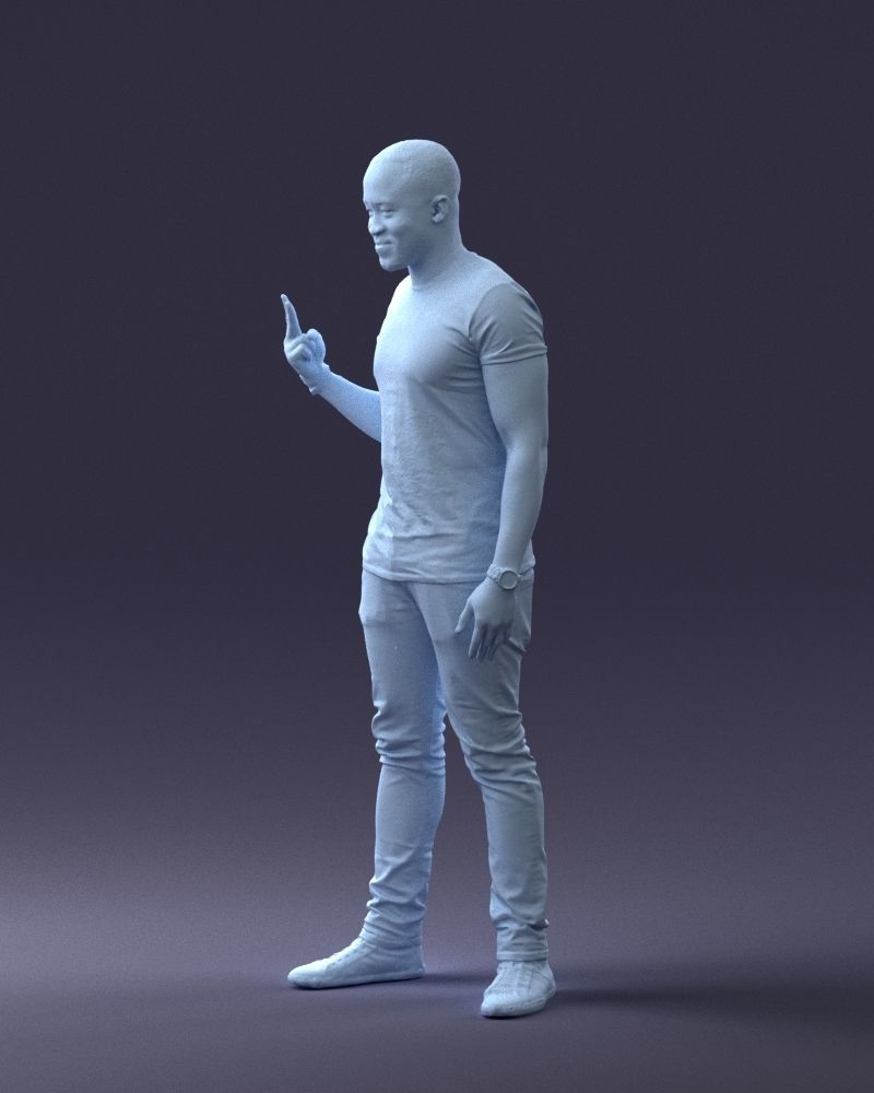 000177 Man Making Peace Sign 0902 3dp 3D print model_28