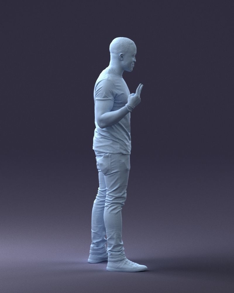 000177 Man Making Peace Sign 0902 3dp 3D print model_13