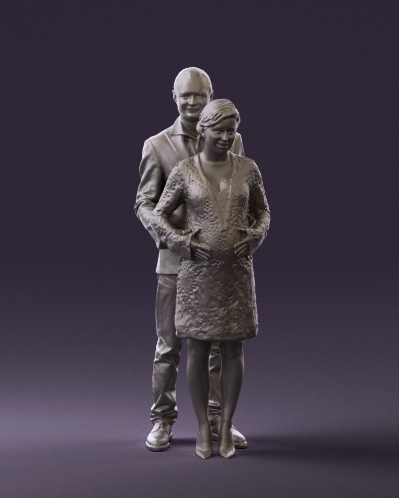 A man and a pregnant woman 0448 3D model_4