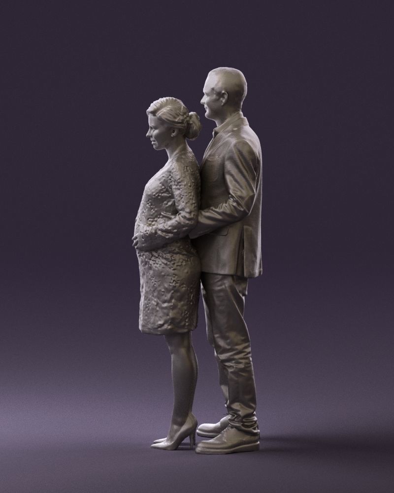 A man and a pregnant woman 0448 3D model_25