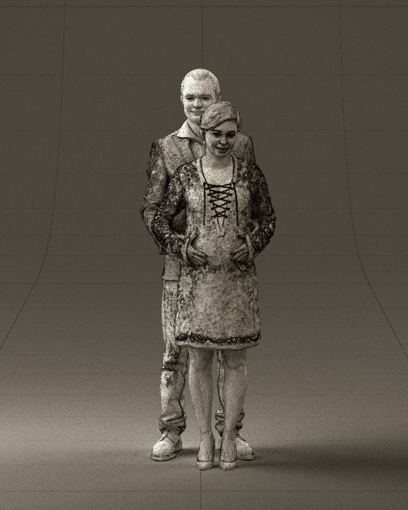 A man and a pregnant woman 0448 3D model_2