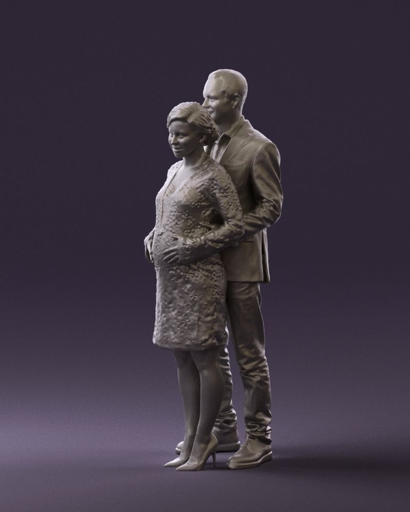 A man and a pregnant woman 0448 3D model_28