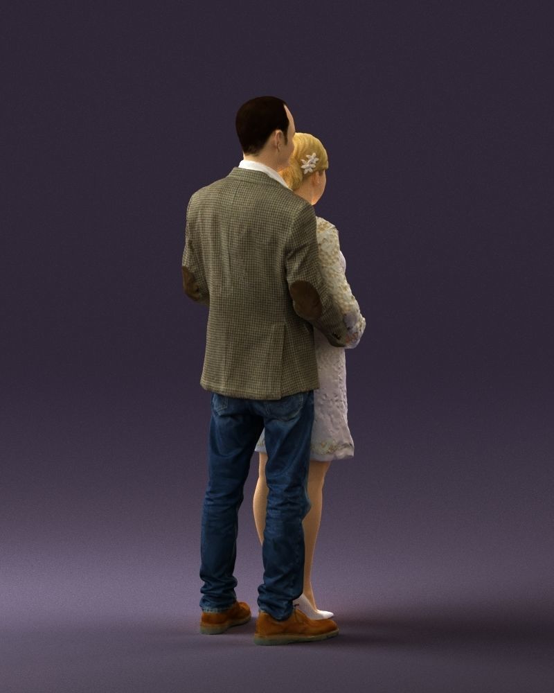A man and a pregnant woman 0448 3D model_15