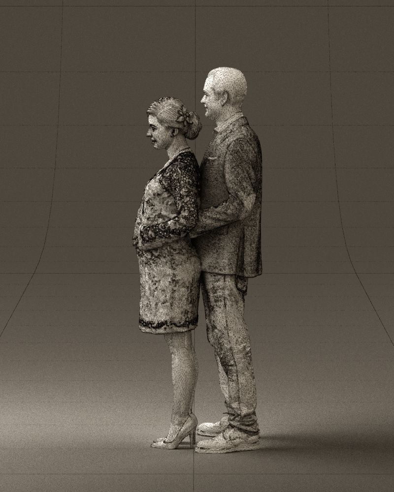 A man and a pregnant woman 0448 3D model_26