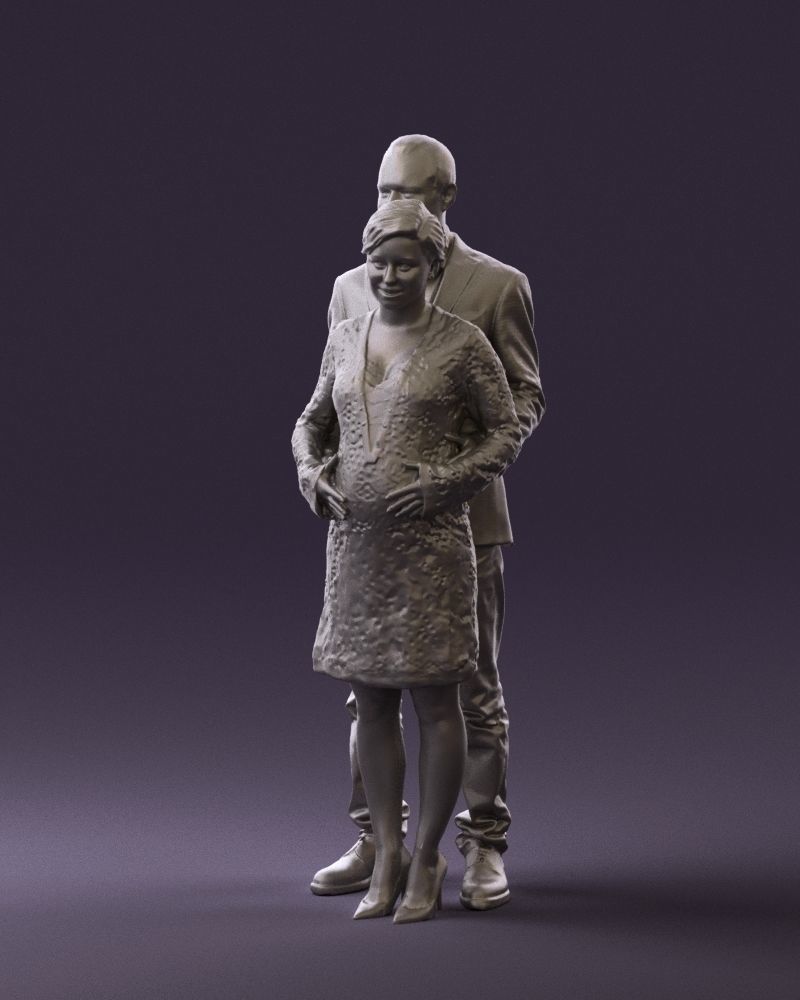 A man and a pregnant woman 0448 3D model_31