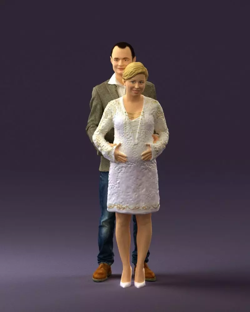 A man and a pregnant woman 0448 3D model_0