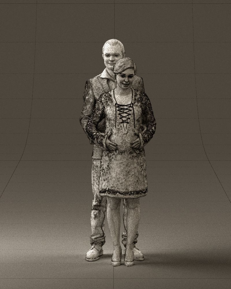 A man and a pregnant woman 0448 3D model_38