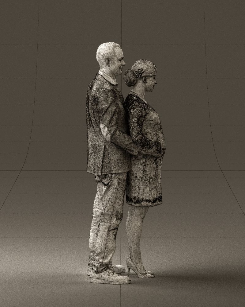 A man and a pregnant woman 0448 3D model_14