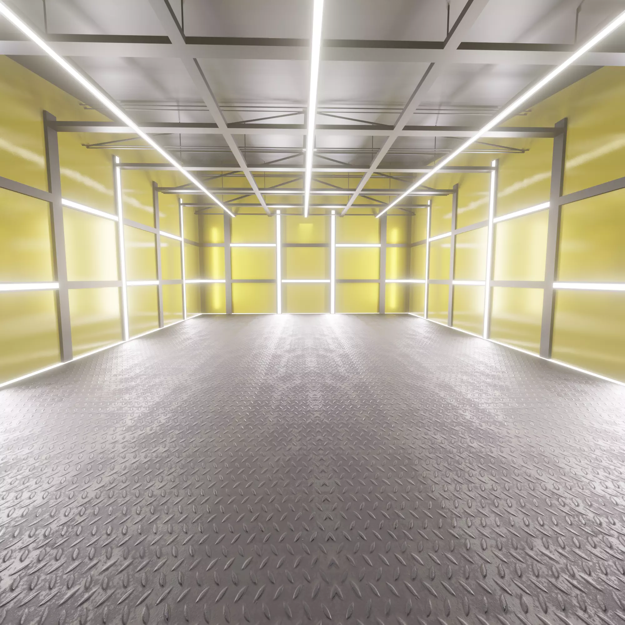 Car studio interior Low-poly 3D model