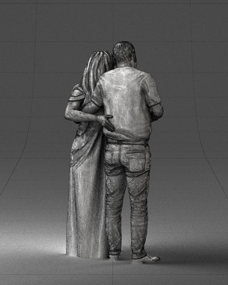 Armenian bride and groom 0485 3D model_23