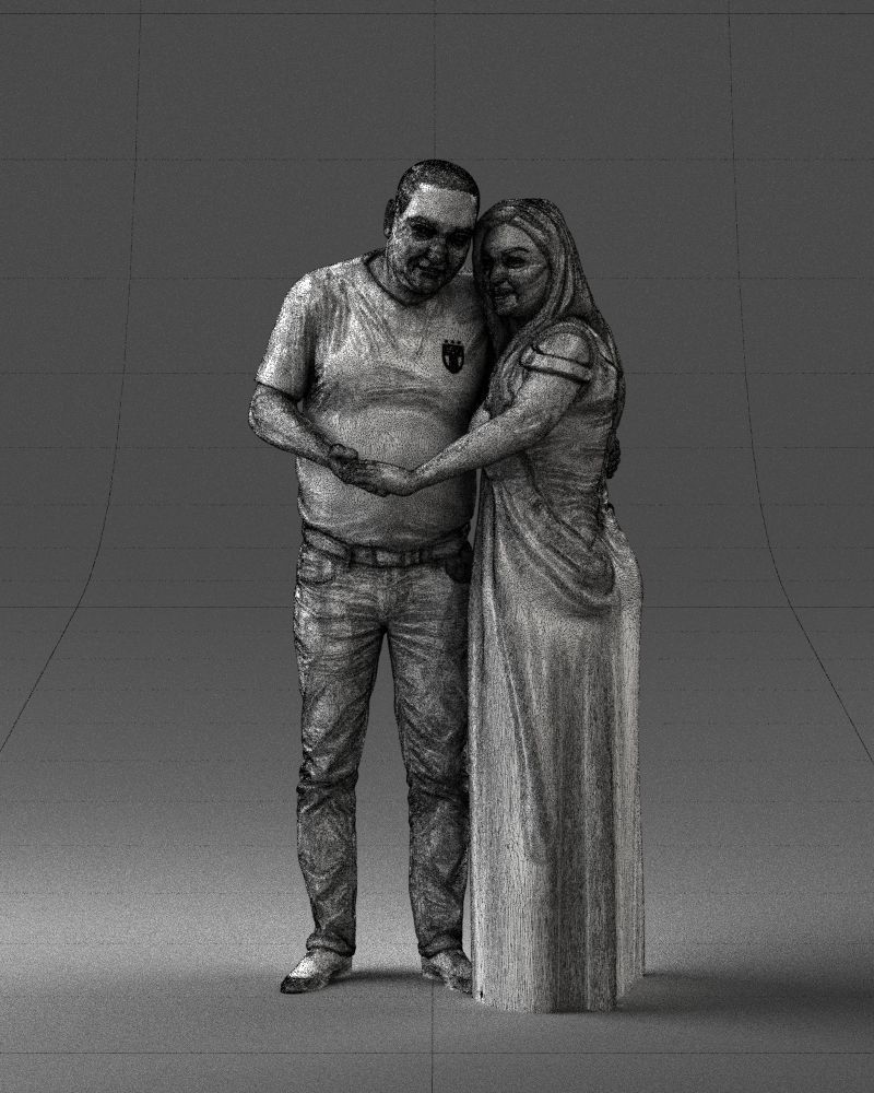 Armenian bride and groom 0485 3D Print Ready 3D print model_2